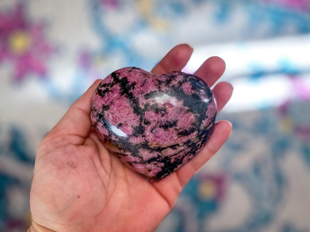 RHODONITE heart (ONLINE ORDER ONLY)