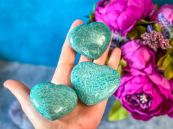 Amazonite Crystal Hearts, Amazonstone Heart (ONLINE ORDER ONLY)