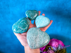 Amazonite Crystal Hearts, Amazonstone Heart (ONLINE ORDER ONLY)