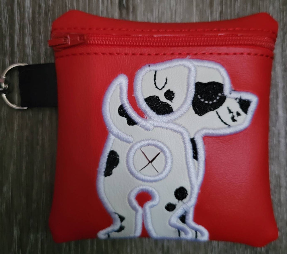 Dalmatian Poop Bag Pouch - gift for dog lover - Zippered poop bag holder-  Gift for Dog Walker - veterinarian - dog groomer (ONLINE ORDER ONLY)