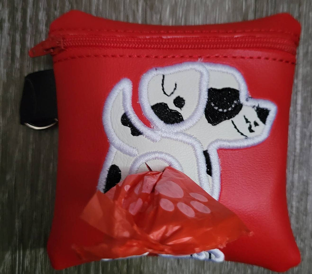Dalmatian Poop Bag Pouch - gift for dog lover - Zippered poop bag holder-  Gift for Dog Walker - veterinarian - dog groomer (ONLINE ORDER ONLY)