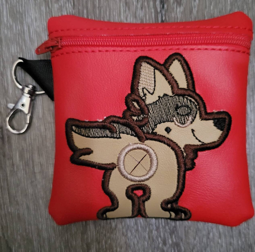 German Shepard Poop Bag Pouch - gift for dog lover - Zippered poop bag holder-  Gift for Dog Walker - veterinarian - dog groomer (ONLINE ORDER ONLY)