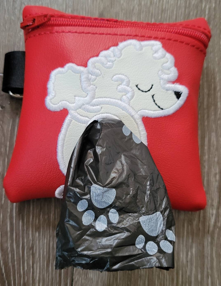 Poodle Poop Bag Pouch - gift for dog lover - Zippered poop bag holder-  Gift for Dog Walker - veterinarian - dog groomer (ONLINE ORDER ONLY)