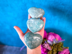 Amazonite Crystal Hearts, Amazonstone Heart (ONLINE ORDER ONLY)