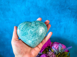 Amazonite Crystal Hearts, Amazonstone Heart (ONLINE ORDER ONLY)
