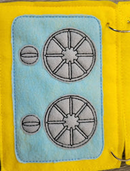 Stove and Place Setting Quiet book page - felt food - felt kitchen busy book page - educational - learning toy  - Activity Page (ONLINE ORDER ONLY)