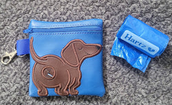 Dachshund Poop Bag Pouch - gift for dog lover - Zippered poop bag holder-  Gift for Dog Walker - veterinarian - dog groomer (ONLINE ORDER ONLY)