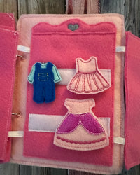 Felt Dollhouse Quiet Book - Toddler Quiet Activity Toy - Educational Gift For Girls - Learning Toy - Unpaper Doll (ONLINE ORDER ONLY)
