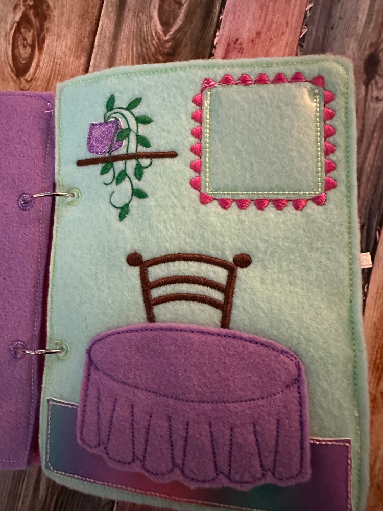 Felt Dollhouse Quiet Book - Toddler Quiet Activity Toy - Educational Gift For Girls - Learning Toy - Unpaper Doll (ONLINE ORDER ONLY)