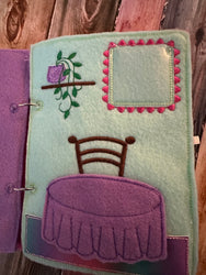 Felt Dollhouse Quiet Book - Toddler Quiet Activity Toy - Educational Gift For Girls - Learning Toy - Unpaper Doll (ONLINE ORDER ONLY)