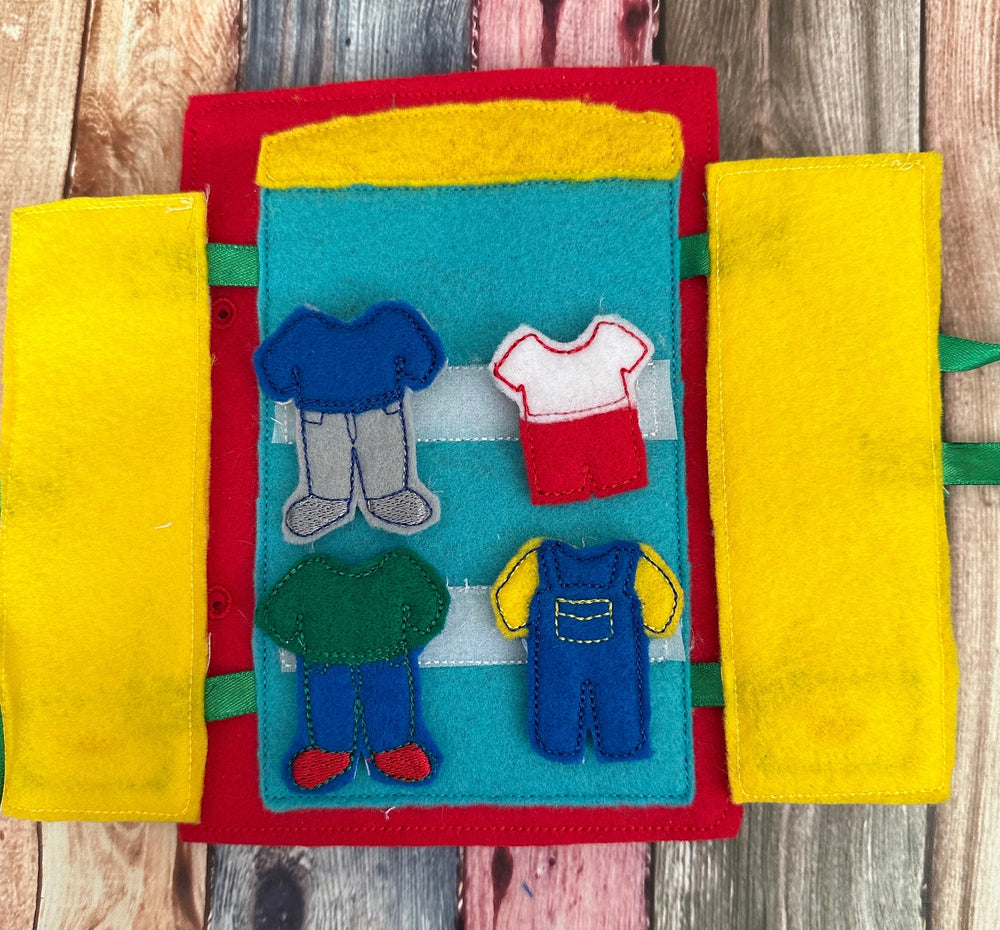 Portable Felt Dollhouse Quiet Book - Toddler Quiet Activity Toy - Educational Gift For Boys and Girls - Learning Toy - Unpaper Doll (ONLINE ORDER ONLY)