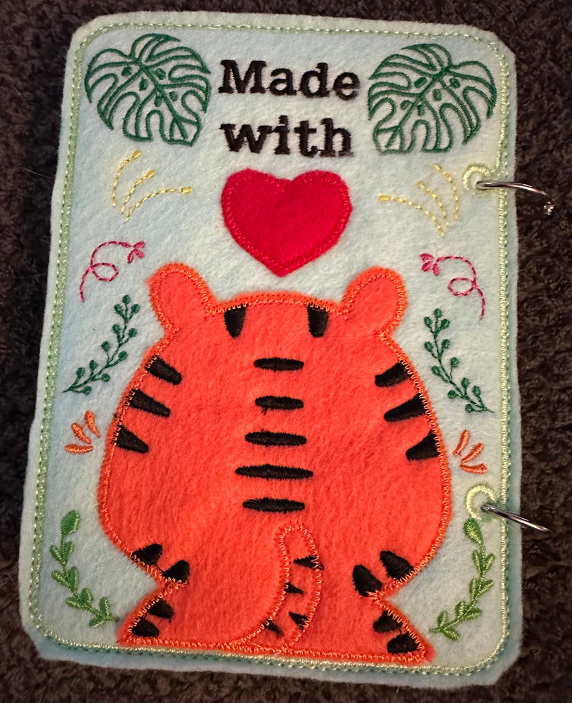 Jungle Animal Toddler Quiet Book - Busy Book - Zoo Animal Activity Book - Gift for Toddler - Animal Finger Puppets - Educational Quiet Book (ONLINE ORDER ONLY)