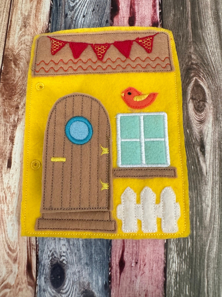 Portable Felt Dollhouse Quiet Book - Toddler Quiet Activity Toy - Educational Gift For Boys and Girls - Learning Toy - Unpaper Doll (ONLINE ORDER ONLY)