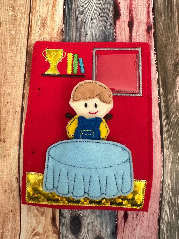 Portable Felt Dollhouse Quiet Book - Toddler Quiet Activity Toy - Educational Gift For Boys and Girls - Learning Toy - Unpaper Doll (ONLINE ORDER ONLY)