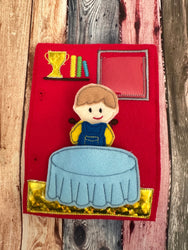 Portable Felt Dollhouse Quiet Book - Toddler Quiet Activity Toy - Educational Gift For Boys and Girls - Learning Toy - Unpaper Doll (ONLINE ORDER ONLY)
