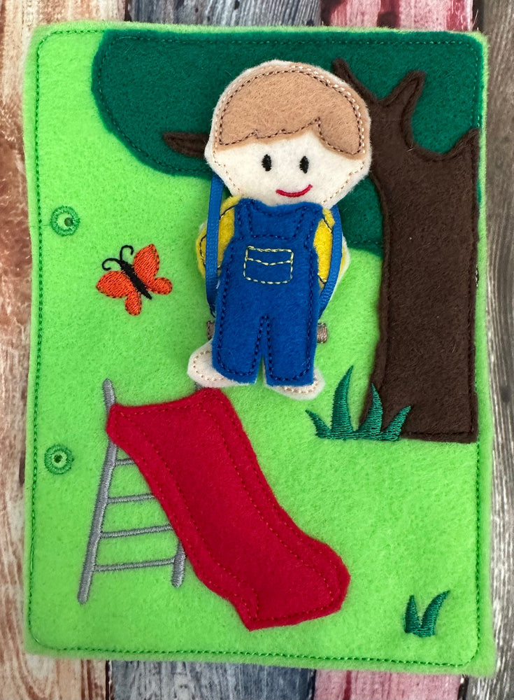Portable Felt Dollhouse Quiet Book - Toddler Quiet Activity Toy - Educational Gift For Boys and Girls - Learning Toy - Unpaper Doll (ONLINE ORDER ONLY)