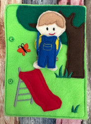 Portable Felt Dollhouse Quiet Book - Toddler Quiet Activity Toy - Educational Gift For Boys and Girls - Learning Toy - Unpaper Doll (ONLINE ORDER ONLY)