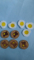 Pancake breakfast tic tac toe Party Favor - pancake slumber party - Board and Pieces -  Classic Game - Quiet Toy (ONLINE ORDER ONLY)