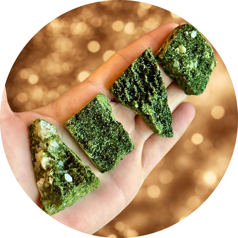 Forest Epidote Specimens from Turkey, Epidote and Quartz, Epidote Clusters