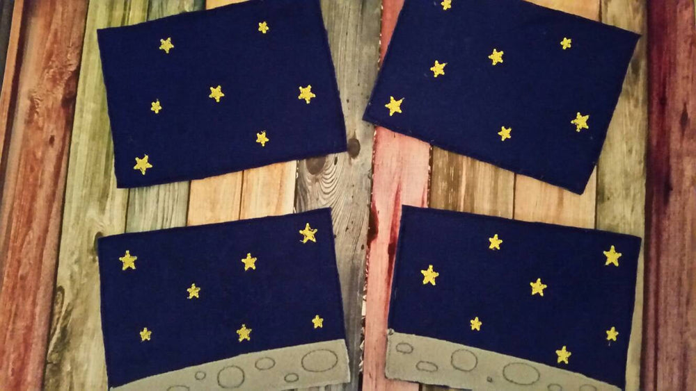 Outer Space - Playset - Sun -  space shuttle - planets, felt board - Quiet toy - Learning - Educational Toy - galaxy- stars - solar system (ONLINE ORDER ONLY)