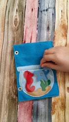 Build Your Own Felt Quiet Book..  Page by Page...Fish Bowl Activity Page.. Fish, Coral, Starfish, and Sea Horse Included (ONLINE ORDER ONLY)