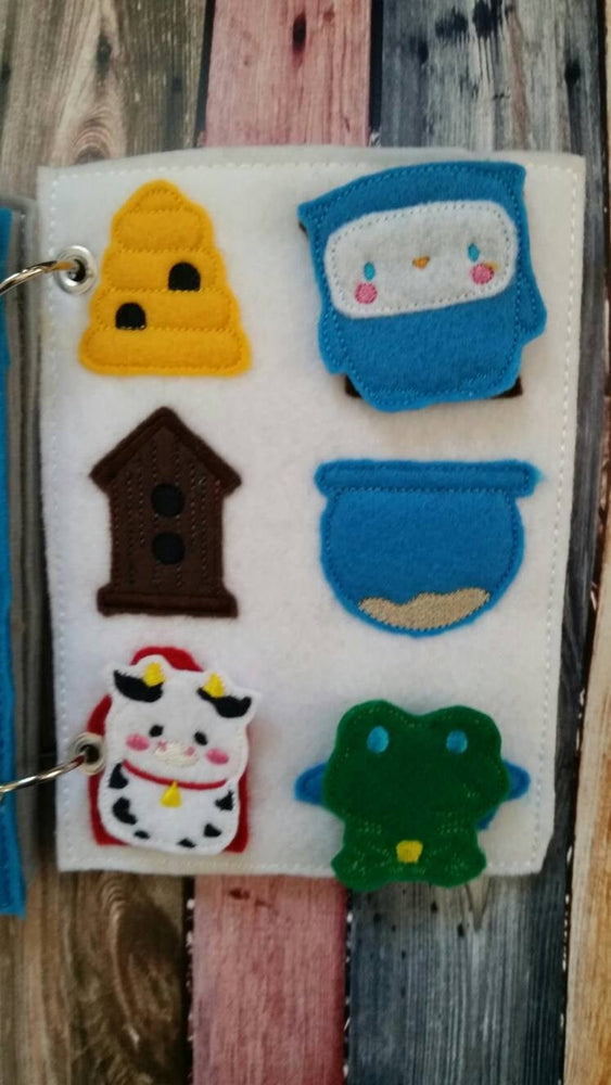 Toddler quiet book page - Felt Quiet Book Page - busy book -  Animal home match game -  Homes Activity Page - learning - education - Habitat (ONLINE ORDER ONLY)