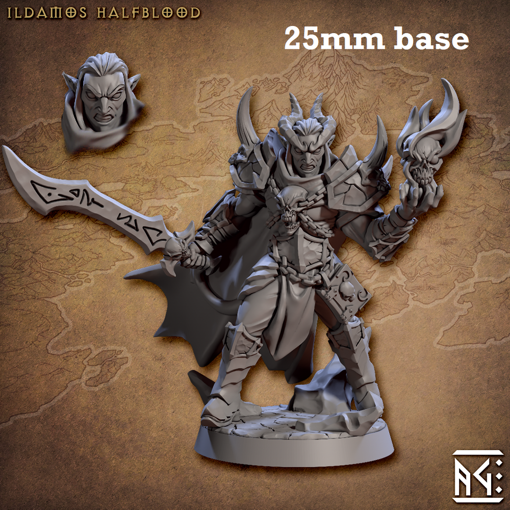 Ildamos Halfblood (Male Tiefling Battlemage) (Online Only)