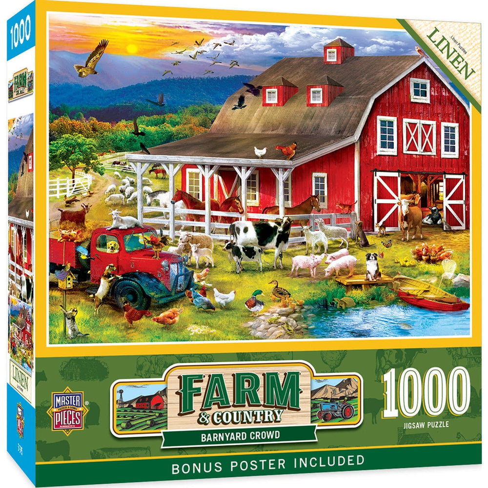Farm & Country - Barnyard Crowd 1000 Piece Jigsaw Puzzle (ONLINE ORDER ONLY)