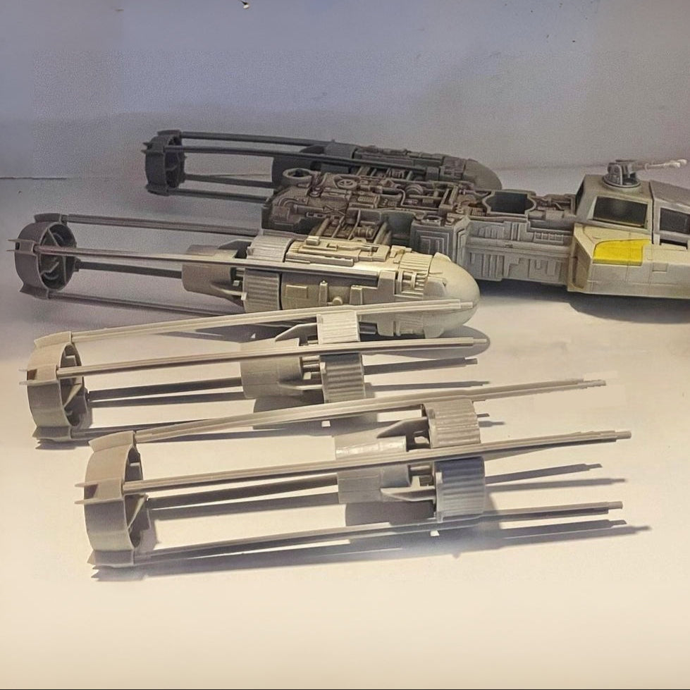 VINTAGE STAR WARS Y Wing Engine Set Complete Replacement Part REPRO 1983 Kenner Toys (ONLINE ORDER ONLY)