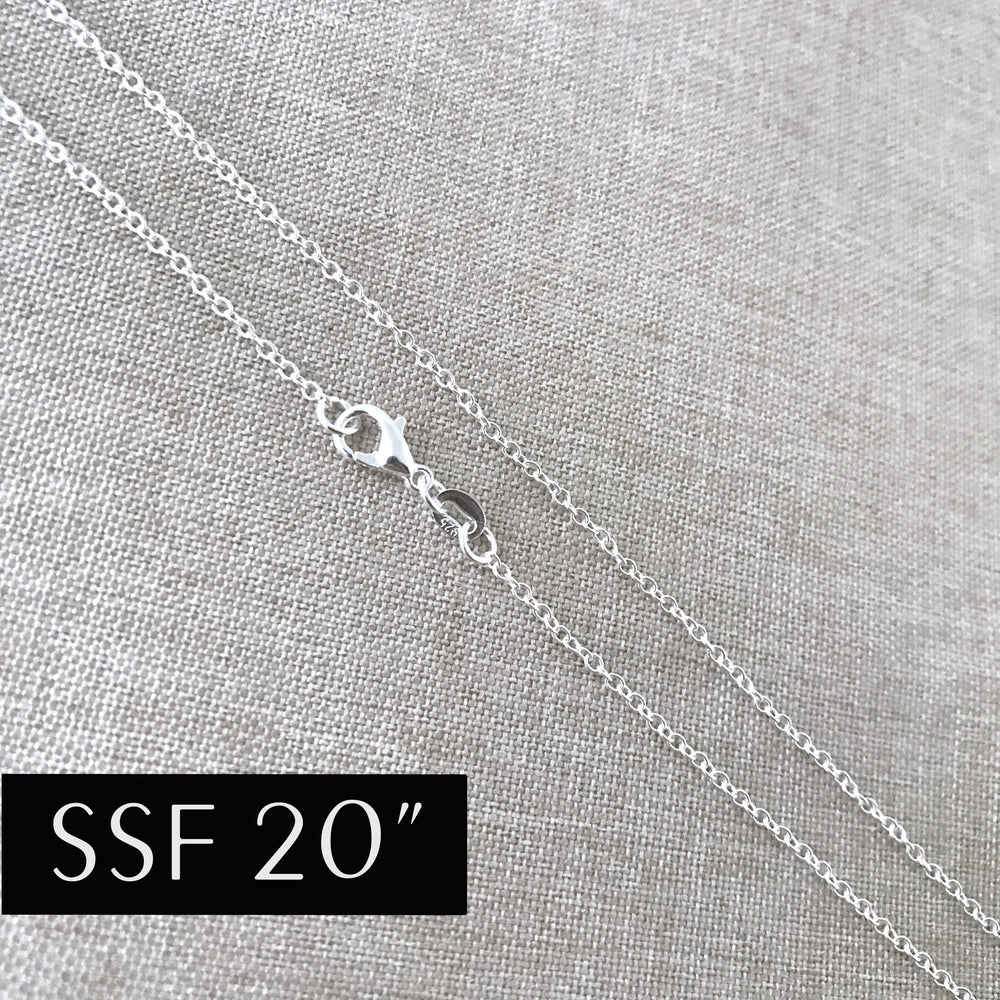 20" - 925 Sterling Silver Filled Necklace Chain - Dainty Fine - 20" - 20 Inch - Lobster Claw Clasp - .925 Stamped - Cable Chain (ONLINE ORDER ONLY)