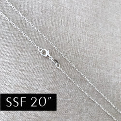 20" - 925 Sterling Silver Filled Necklace Chain - Dainty Fine - 20" - 20 Inch - Lobster Claw Clasp - .925 Stamped - Cable Chain (ONLINE ORDER ONLY)
