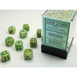 Chessex: D6 Marble Dice sets- 12mm (ONLINE ORDER ONLY)