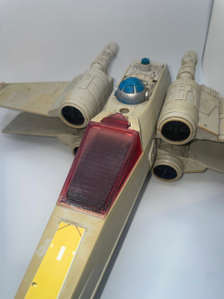 Vintage Star Wars X Wing fighter Canopy Glass Reproduction Part 1978 Kenner Toys (ONLINE ORDER ONLY)