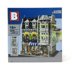 Custom Green Grocer Modular Minifig Scale Set (4x4 Tile) made using LEGO part - B3 Customs (Online Order Only)