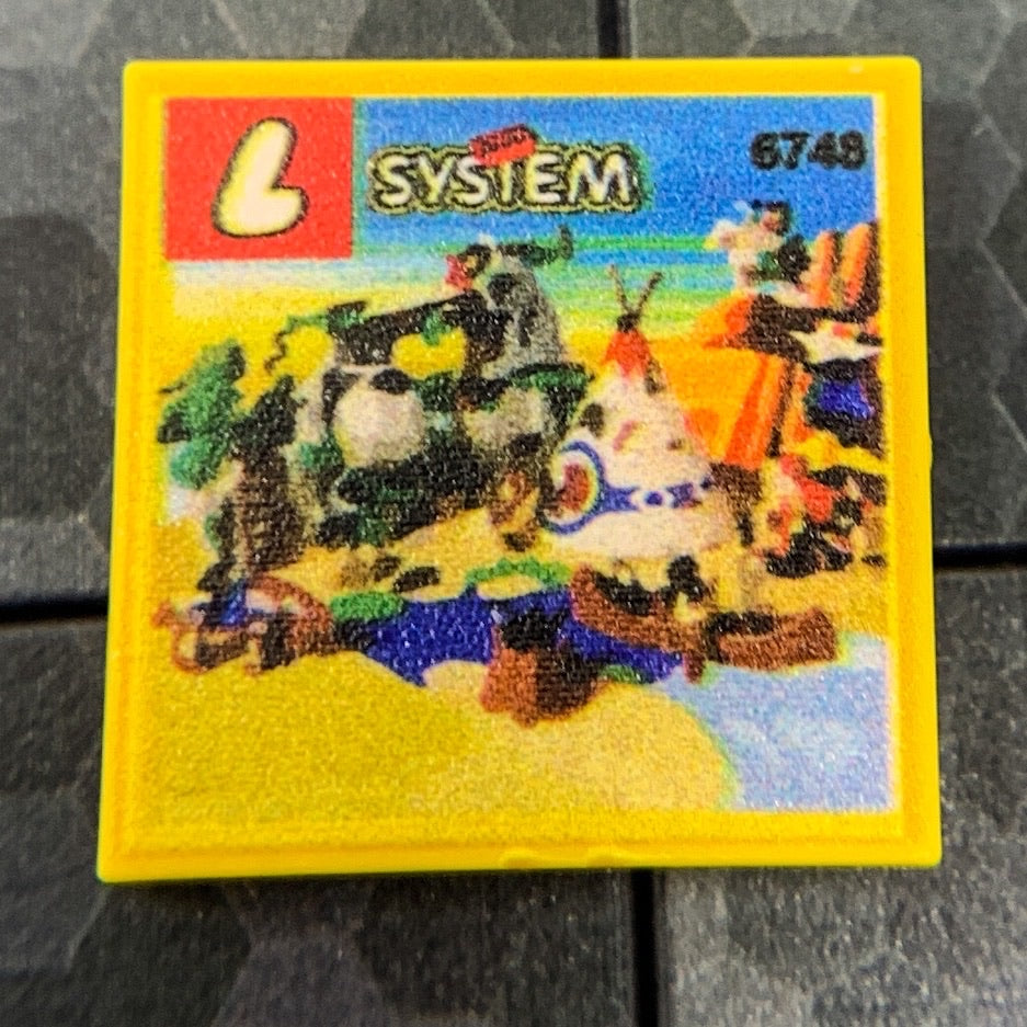 Boulder Cliff Canyon Western Set 6748 - Custom Printed 2x2 Tile (Online Order Only)