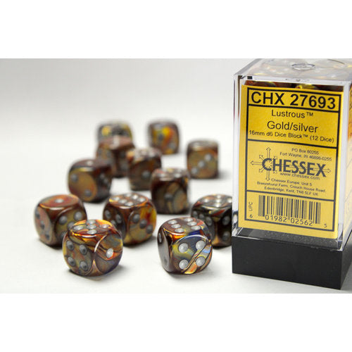 Chessex: D6 Lustrou DICE SET - 16MM (Online Order Only)