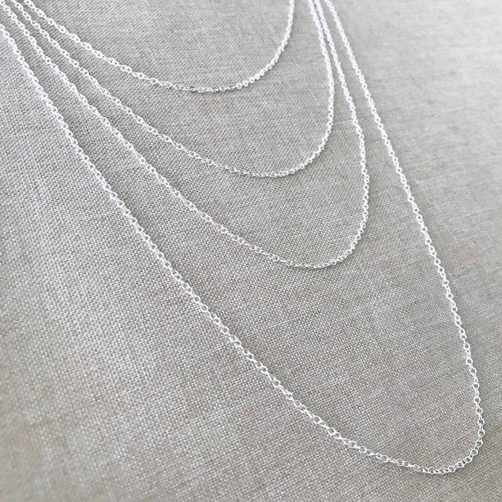 20" - 925 Sterling Silver Filled Necklace Chain - Dainty Fine - 20" - 20 Inch - Lobster Claw Clasp - .925 Stamped - Cable Chain (ONLINE ORDER ONLY)