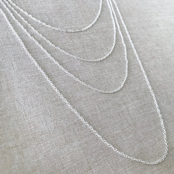 20" - 925 Sterling Silver Filled Necklace Chain - Dainty Fine - 20" - 20 Inch - Lobster Claw Clasp - .925 Stamped - Cable Chain (ONLINE ORDER ONLY)