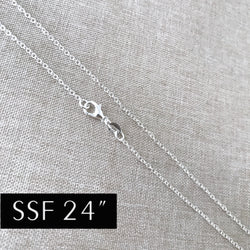 24" - Silver Filled Necklace Chain - Cable - 24 Inch - Lobster Claw Clasp - .925 Stamped
