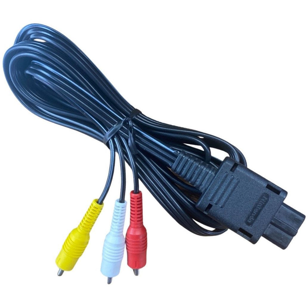 Original Super Nintendo Brand N64 Gamecube SNES AV RCA Video Cable (Official) (Online Order Only)