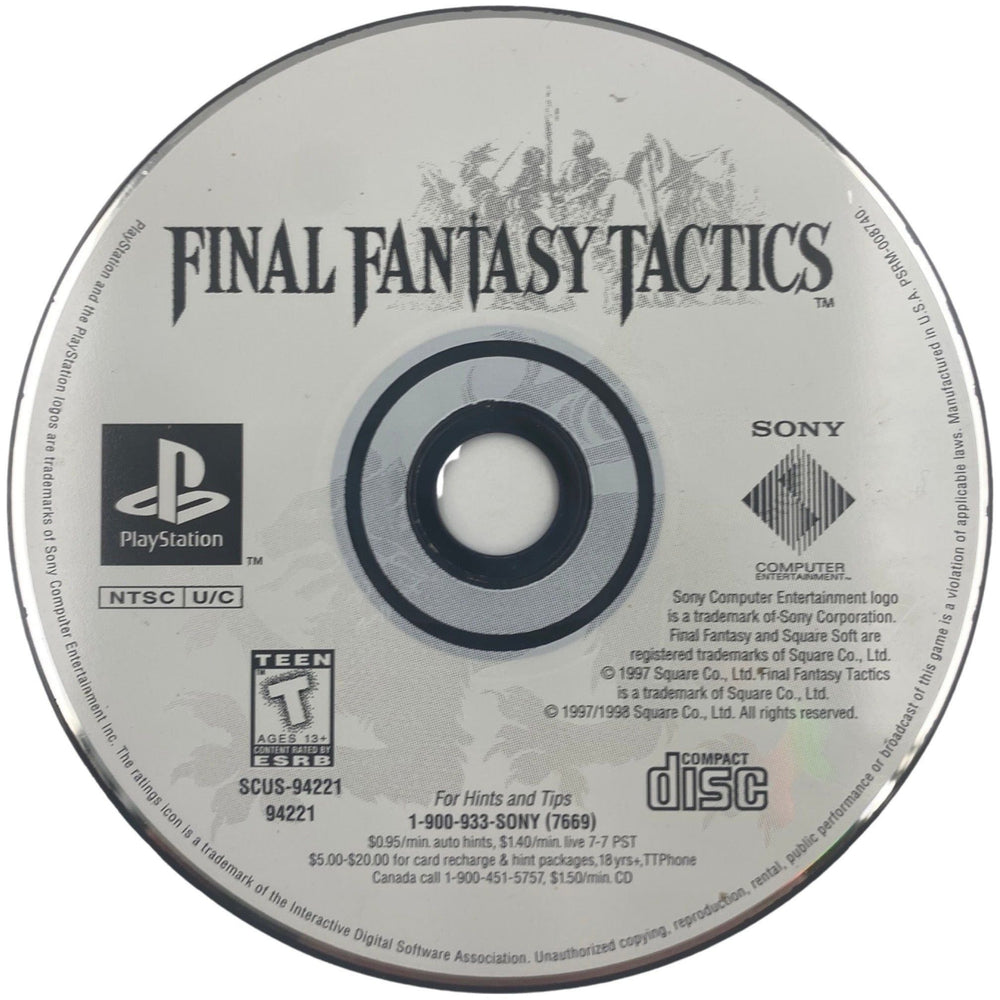 Final Fantasy Tactics - PlayStation (LOOSE) (Online Order Only)