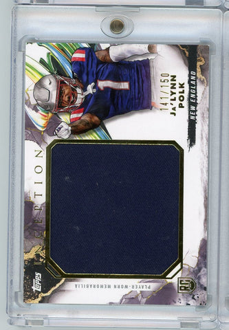 2024 Topps Inception Ja'Lynn Polk #RJR-JP /150 Jumbo Relic Rookie RC Football Card (ONLINE ORDER ONLY)
