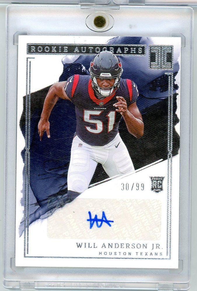 2023 Panini Impeccable Will Anderson Jr. #RA-WA /99 Autographed Rookie RC Football Card (ONLINE ORDER ONLY)
