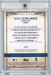 2016 Topps Five Star Kyle Schwarber #FSA-KS On Card Auto Rookie RC Baseball Card