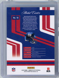 2025 Panini Donruss Elite Silver Abdul Carter #18 /299 New York Giants Rookie RC Football Card (ONLINE ORDER ONLY)