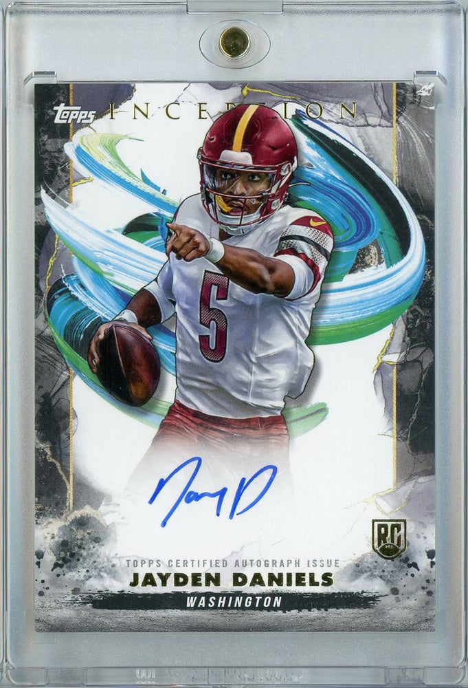2024 Topps Inception Jayden Daniels #RA-JD Auto Washington Commanders Rookie RC Football Card (ONLINE ORDER ONLY)