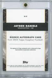 2024 Topps Inception Jayden Daniels #RA-JD Auto Washington Commanders Rookie RC Football Card (ONLINE ORDER ONLY)