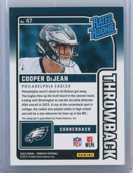 2024 Panini Donruss Throwback Cooper DeJean #47 /49 Auto Rookie RC Football Card (ONLINE ORDER ONLY)