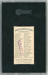 Graded 1888 N76 W. Duke, Sons & Co. Great Americans #DW Daniel Webster Baseball Tobacco Card SGC 2