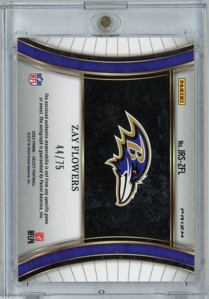 2023 Panini Select Zay Flowers #JRSZFL /75 RPA Auto Rookie RC Football Card (ONLINE ORDER ONLY)